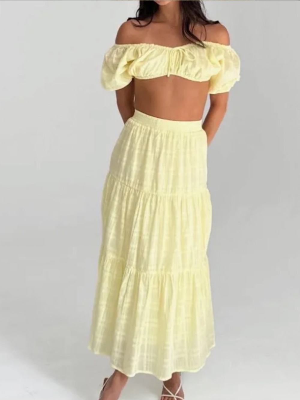 Sunshine Yellow Tiered Maxi Skirt - Women